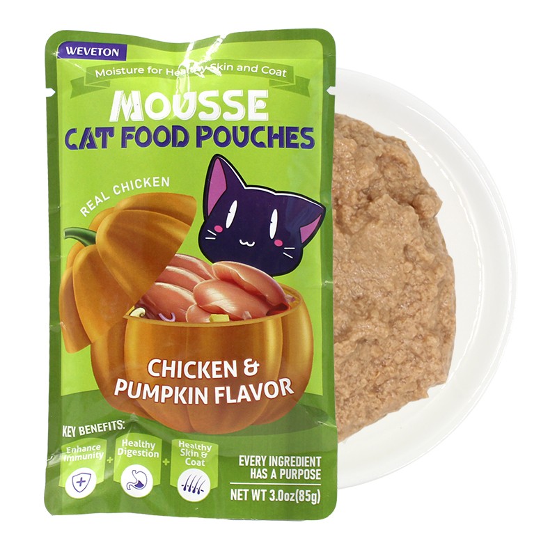 Private Label Acceptable Nutrition Balanced Cat Creamy Wet Food All Age 85g With Real Steamed Chicken Breast Cat Wet Food Snacks