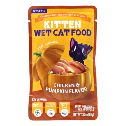 High Protein Nutrition Balanced Cat Creamy Wet Food All Age 85g Pouch Packed Grain&Sugar Free Cat Food Snacks Skin&Coat Health