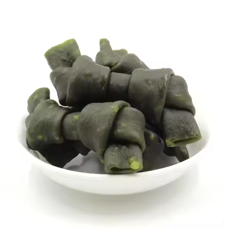 Organic Bulk Green Tea Flavor Dog Treats Fresh Breath Chew Bones Grain-Free Pet Food