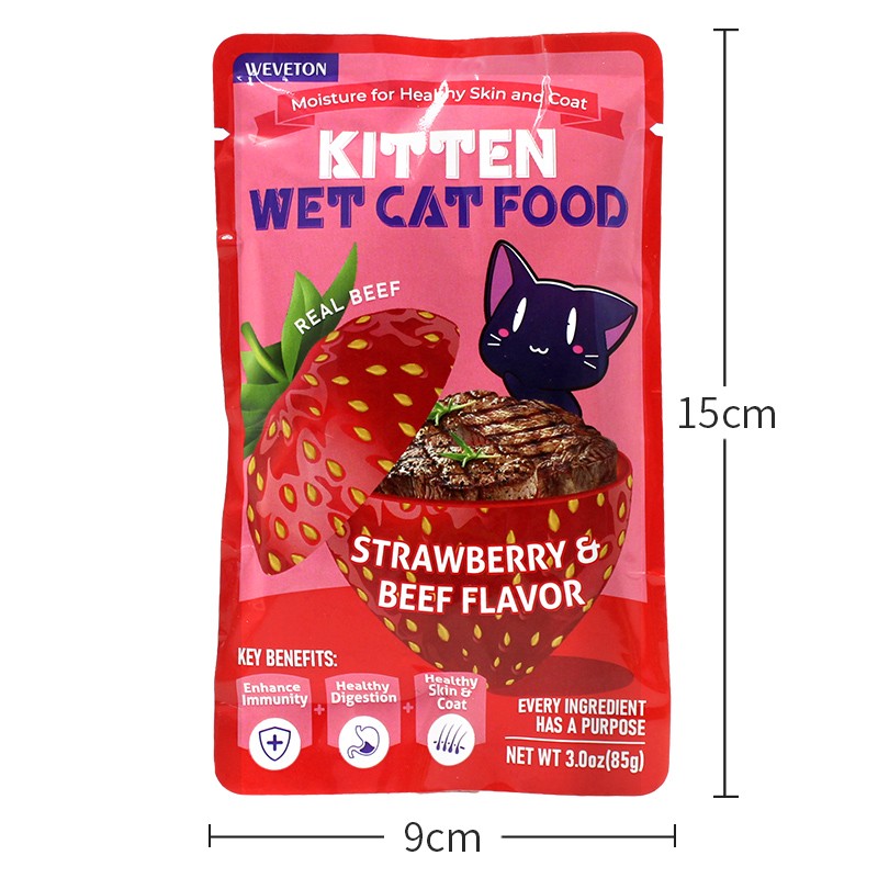 High Protein Health&Nutrition Balanced Cat Creamy Wet Food All Age 85g With Real Steamed Chicken Breast Cat Wet Food Snacks