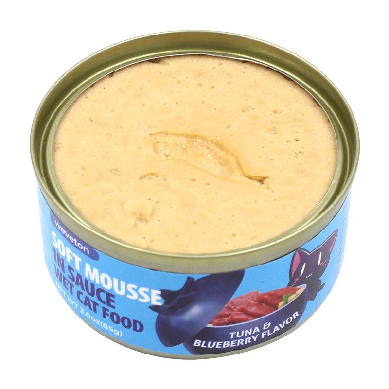 All Natural Canned Cat Wet Food High Protein Cat Creamy Food Chicken Duck Salmon Beef Real Meat Made Cat Lunch Box Packed