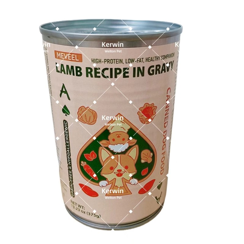 Wholesale OEM High Nutritious Pet Natural Wet Dog Food Treats 375g Beef Flavor Mousse Canned Wet Food for Dogs and Cats