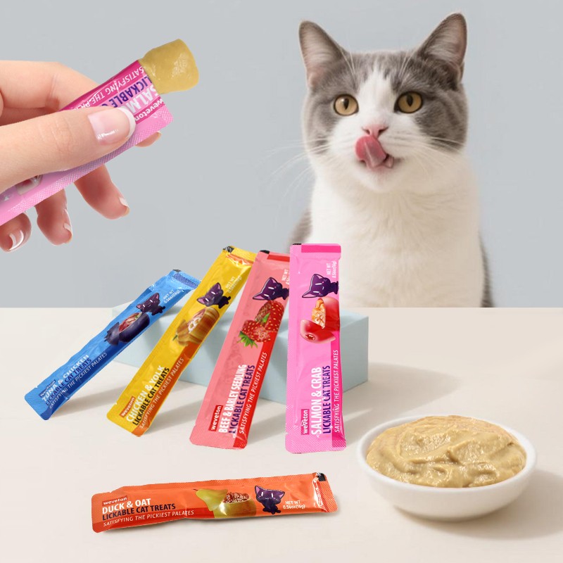 High Protein Cat Creamy Strips Treats Grain&Sugar Free Cat Strips 16g Private Label Customized Natural Cat Wet Food Muscle Gain