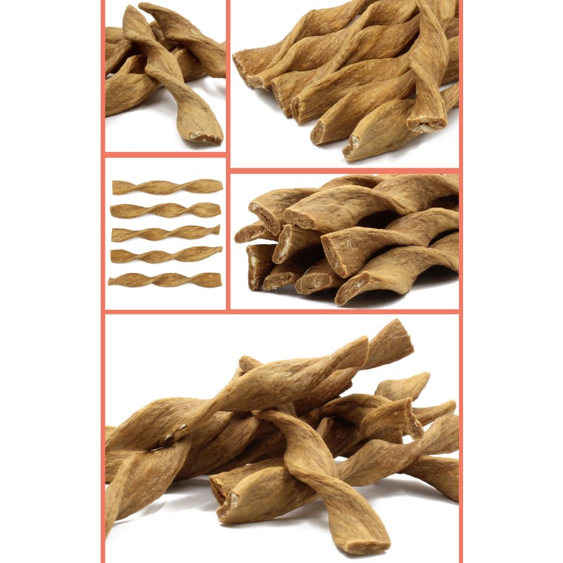 Natural Pet Treats Food Manufacturer Duck Flavor Dog Chew Teeth Grinding High Protein Collagen Dog Treats Twist Stick Dog Snack