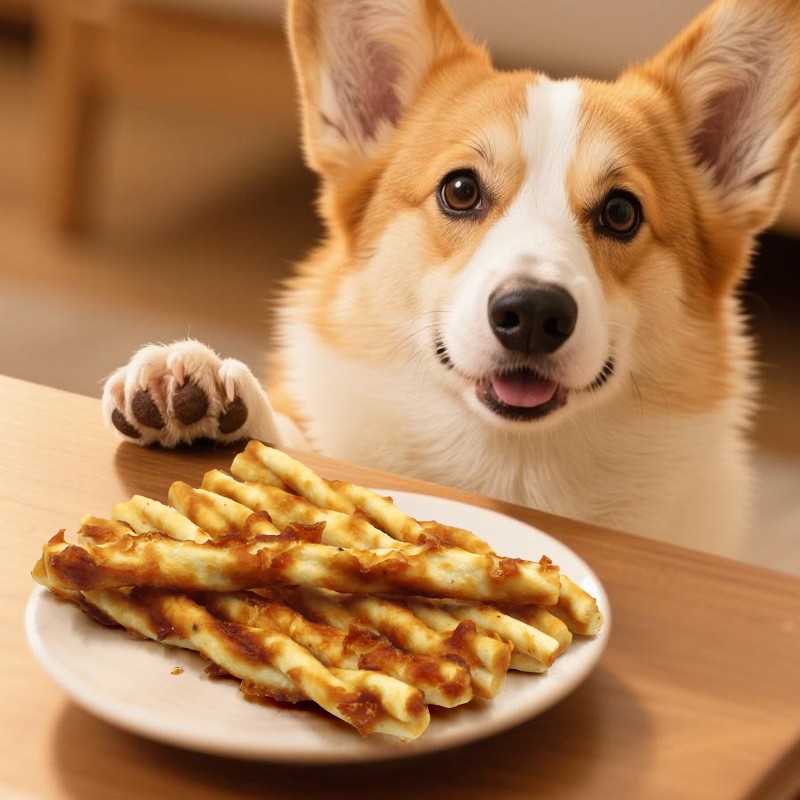 OEM Premium Pet Dog Dental Bone Treats Collagen Twist Stick With Chicken Meat Coated Dog Snack High Protein Contents Pet Treats