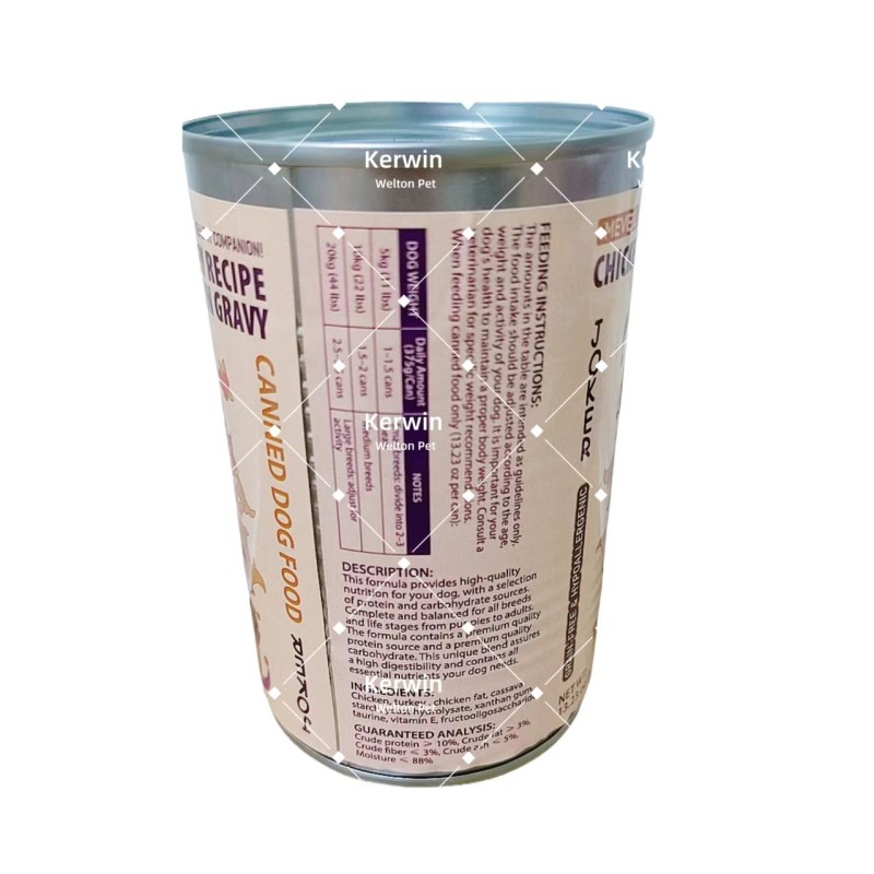 Wholesale Free Samples High Nutritious Pet Natural Wet Dog Food Treats 375g Duck Flavor Mousse Canned Wet Food for Dogs and Cats