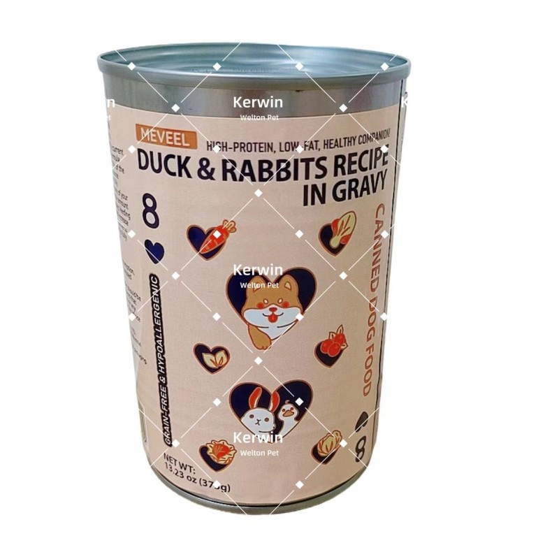 Wholesale OEM High Nutritious Pet Natural Wet Dog Food Treats 375g Beef Flavor Mousse Canned Wet Food for Dogs and Cats