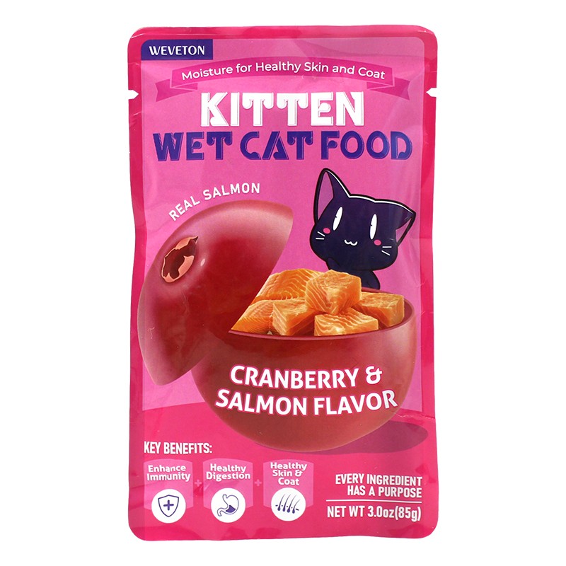 Multiple Flavors Kitten Cat Creamy Wet Food Treats 100% Real Meat Made Private Label Customized Cat Wet Food Pouches Packaging