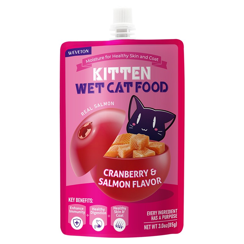 Multiple Flavors Kitten Cat Creamy Wet Food Snack 100% Real Meat Made Private Label Customized Cat Wet Food Suction Pouch Pack