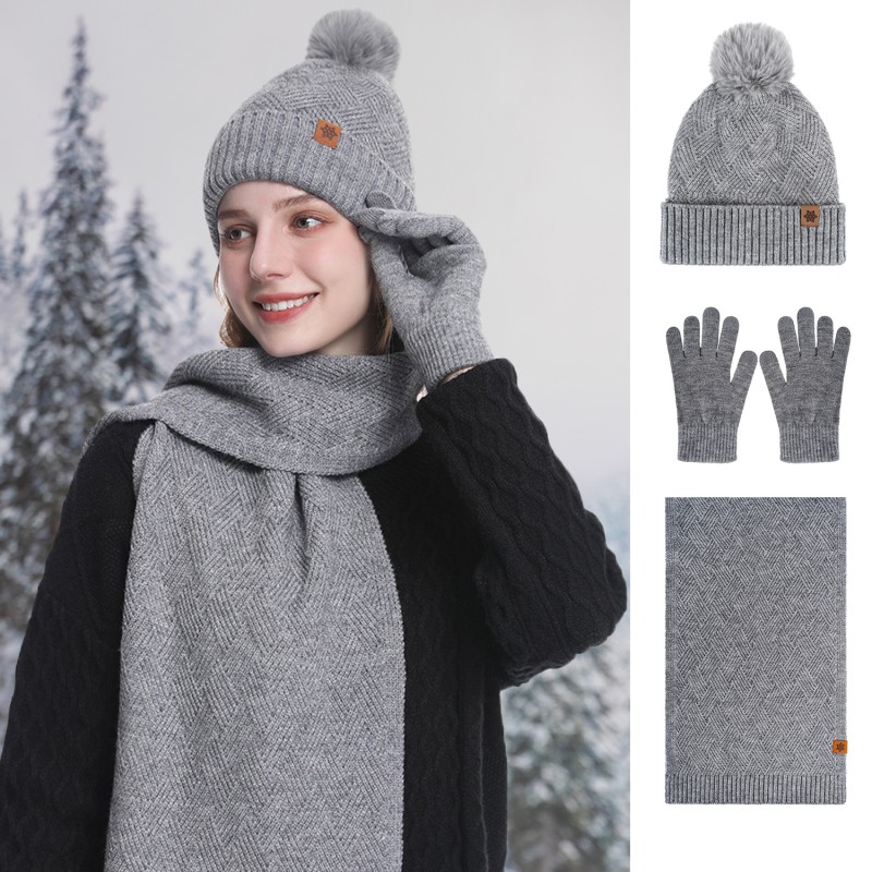 Winter Set Supplier - Autumn Acrylic Hat Scarf