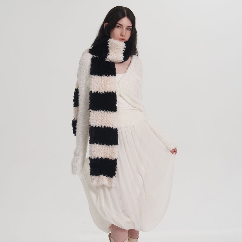 Winter Scarf Supplier - Soft Fashion Striped Thicken