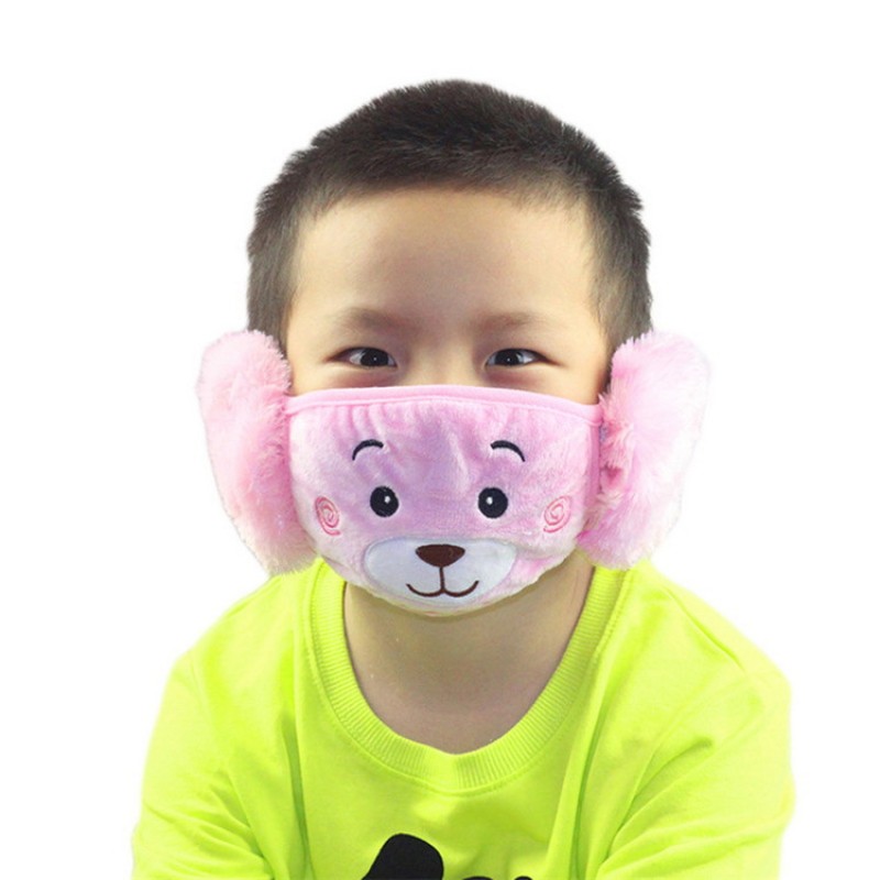 Kids Mask Supplier - Bear Cartoon Plush Warm