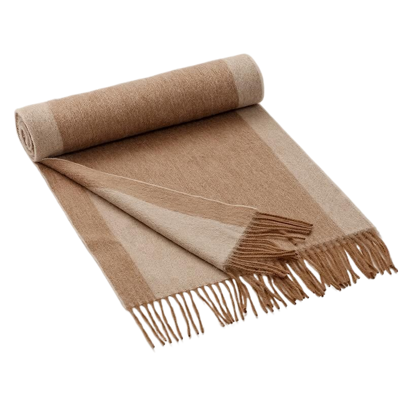 Wool Scarf Factory - New Double-sided Beige
