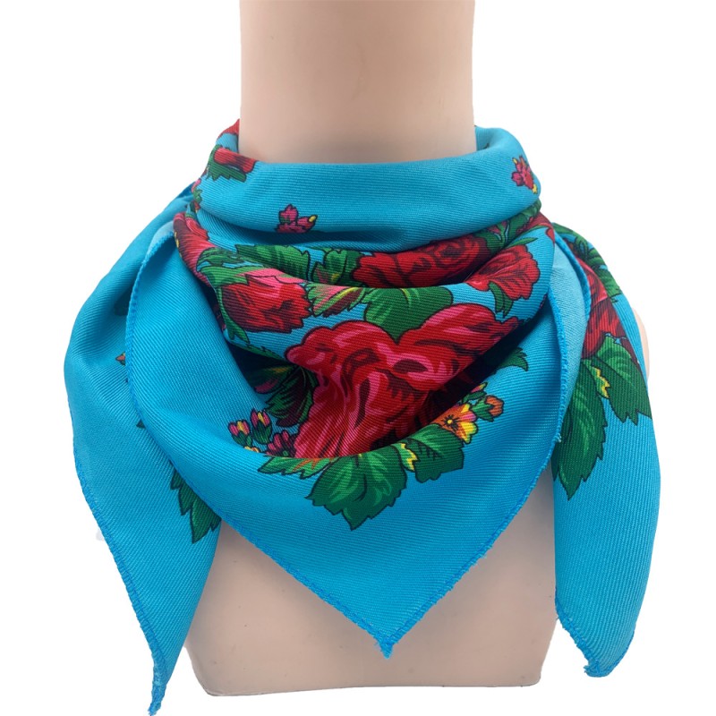 Square Scarf Manufacturer - Russia Style Ethnic Printed
