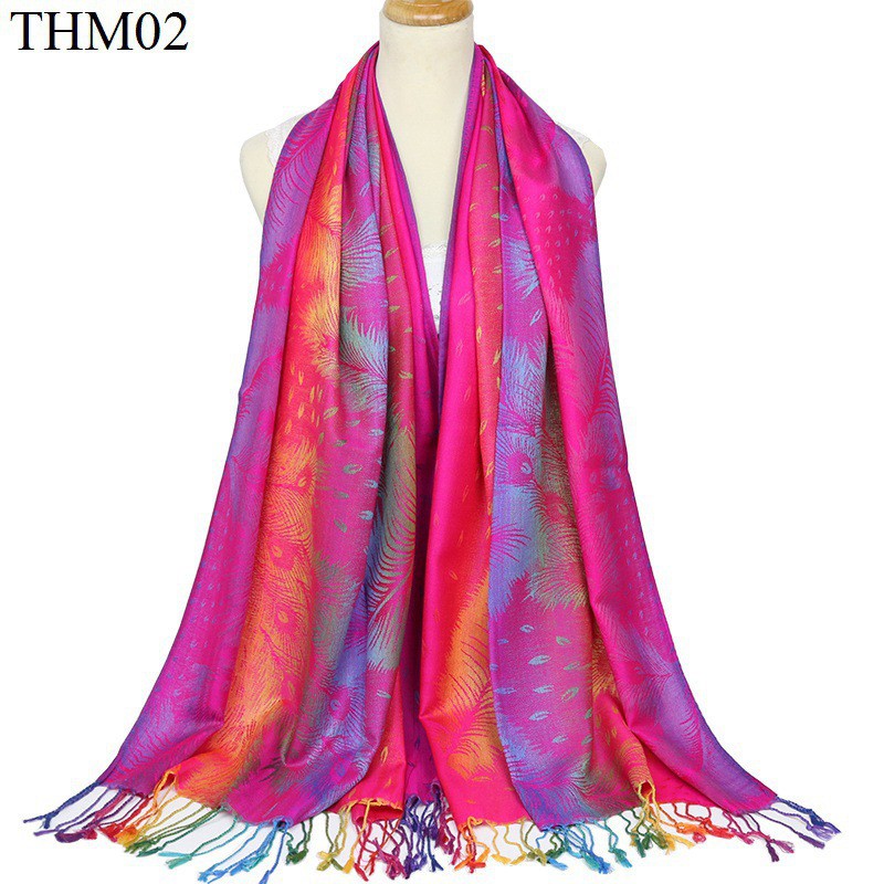 Rainbow Scarf Manufacturer - Hot Selling Polyester Jacquard