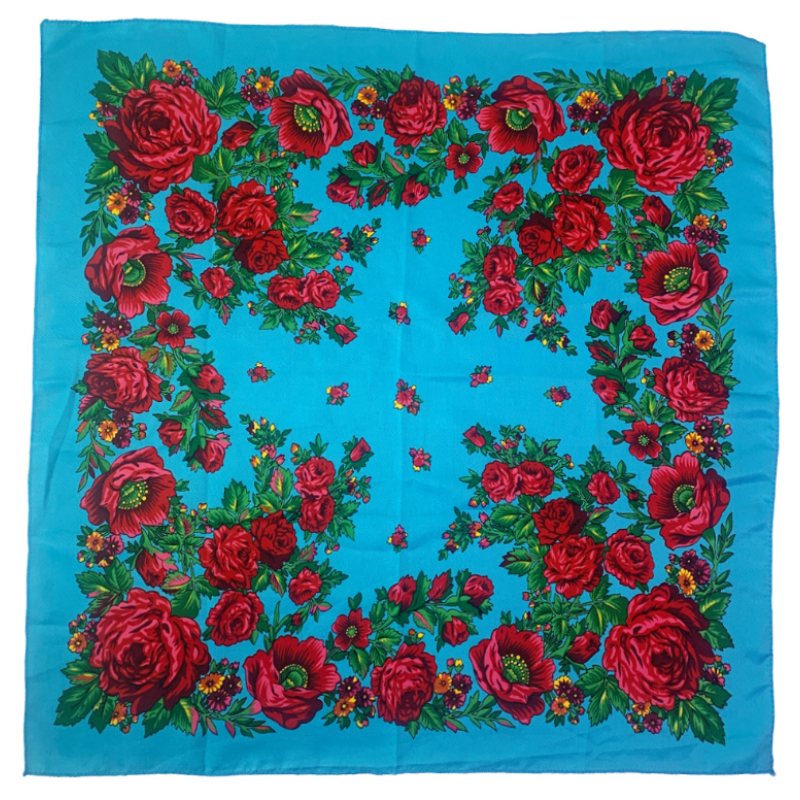 Babushka Scarf Factory - Square Head Wrap Flower