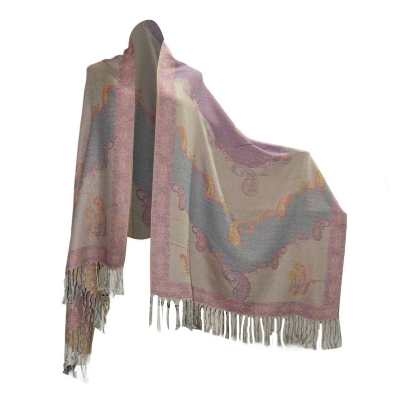 Pashmina Shawl Factory - Big Paisley Wrap Elegant