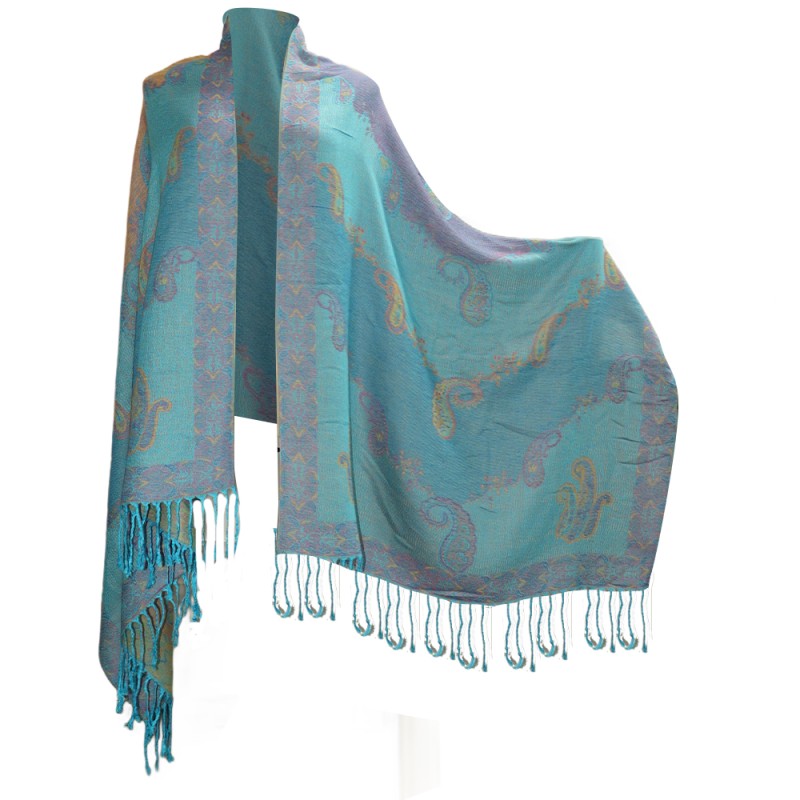 Pashmina Shawl Factory - Big Paisley Wrap Elegant