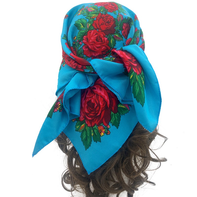 Square Scarf Manufacturer - Russia Style Ethnic Printed