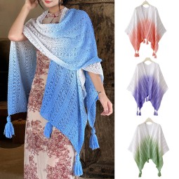 Fashion Shawl Supplier - Custom Hollow Knitted Wrap