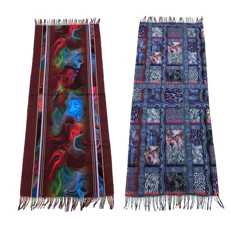 Digital Scarf Supplier - Custom Double Side Long Tassels