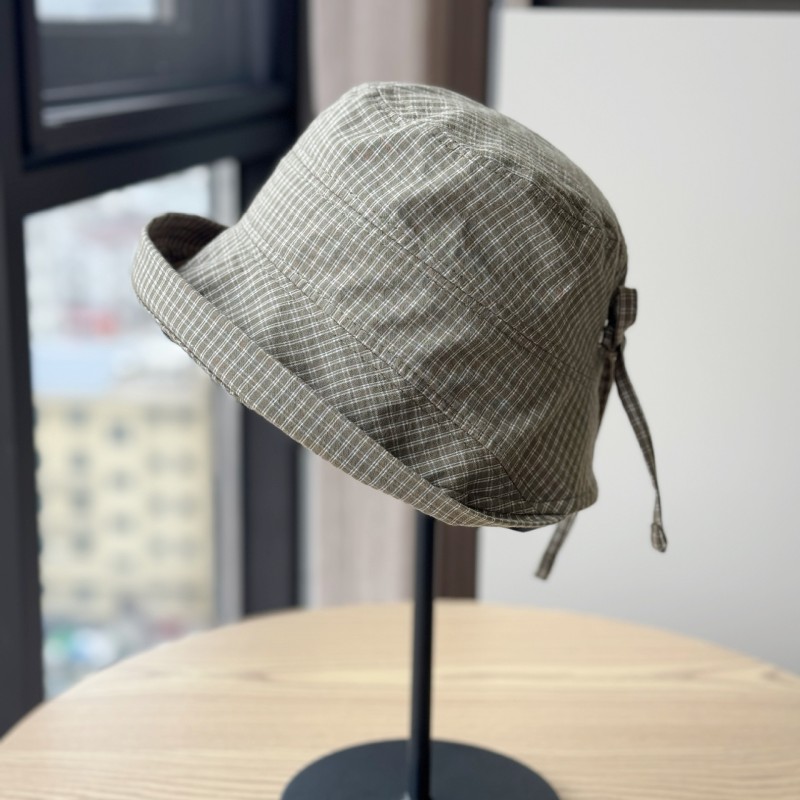 Fisherman Hat Factory - Korean-Style Plaid Summer