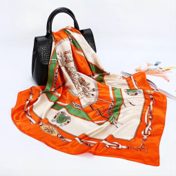 Satin Scarf Factory - Square Wholesale Silk Clover