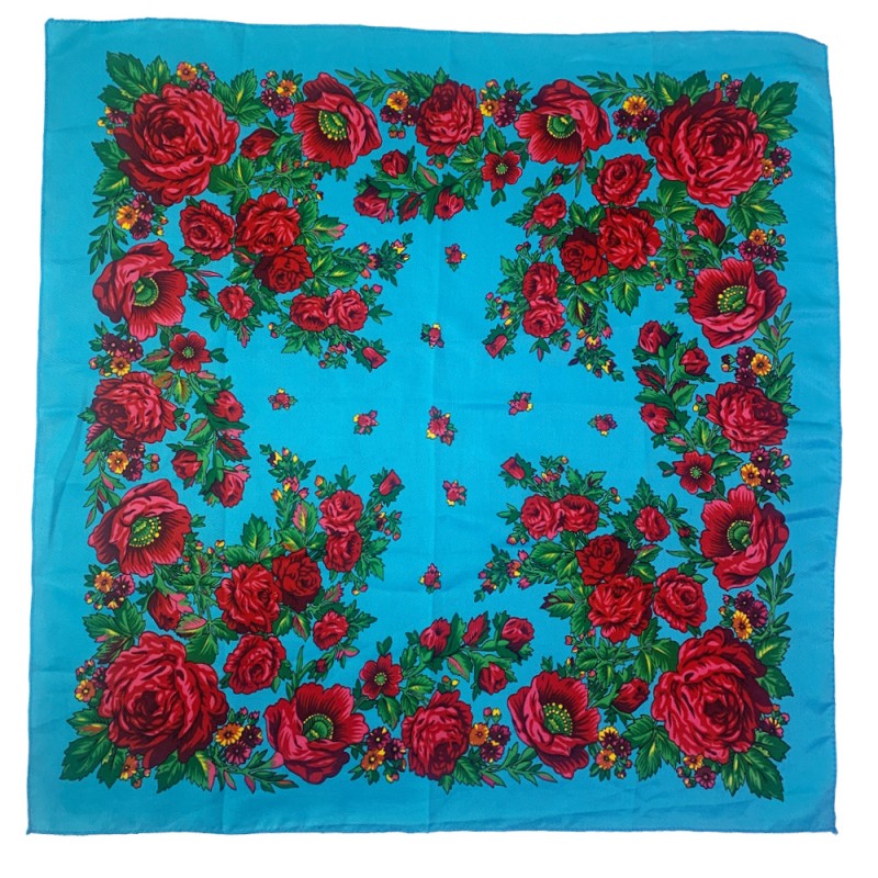 Square Scarf Manufacturer - Russia Style Ethnic Printed