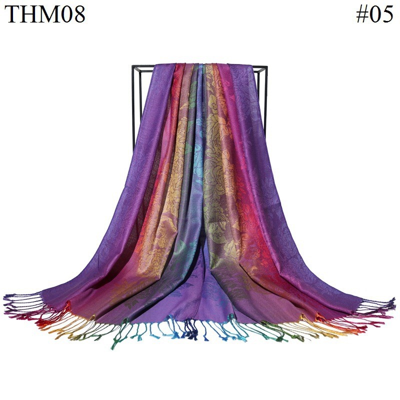 Rainbow Scarf Manufacturer - Hot Selling Polyester Jacquard