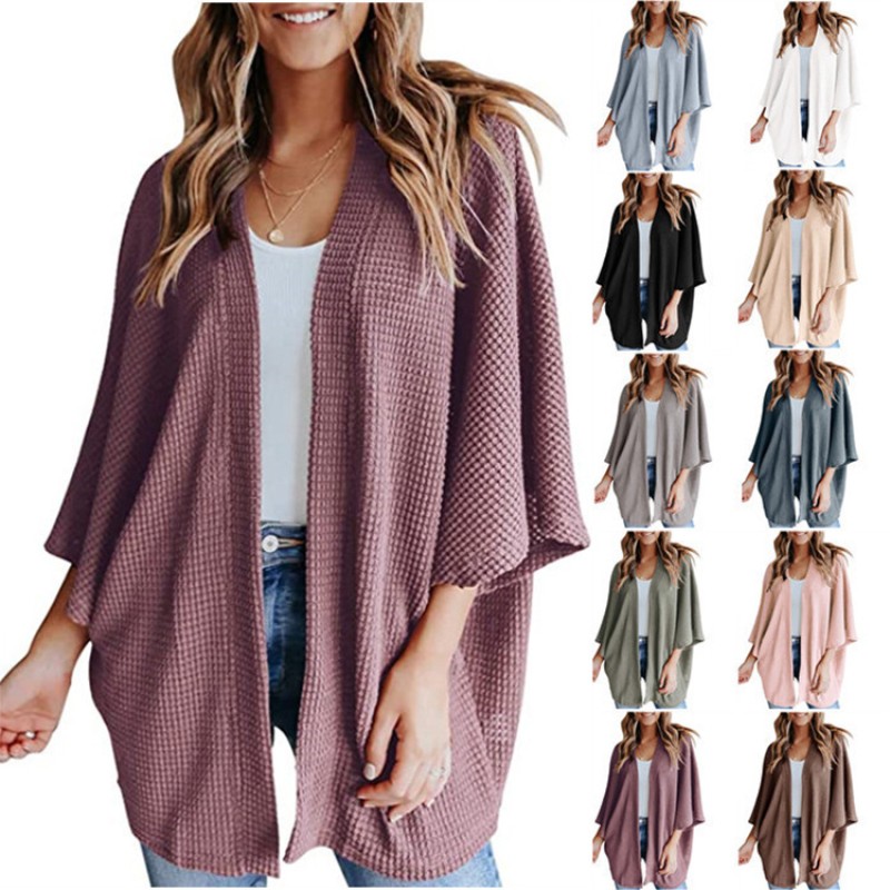 Knitted Cardigan Factory - Women Loose Bat Sleeve