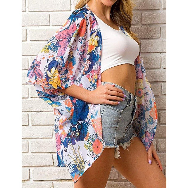 Kimono Top Supplier - Ladies Fashion Floral Printed