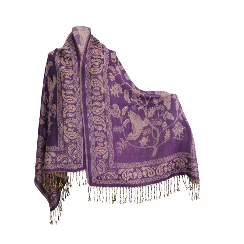 Floral Shawl Manufacturer - Reversible Vintage Jacquard
