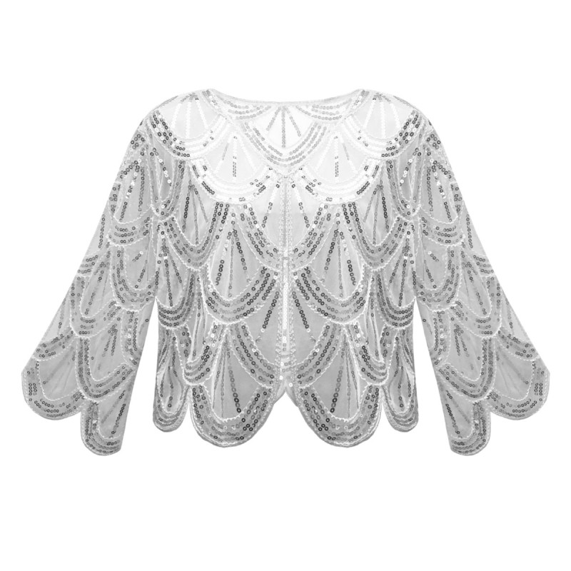 Bolero Shawl Manufacturer - Women's 3/4 Sleeve Sequin