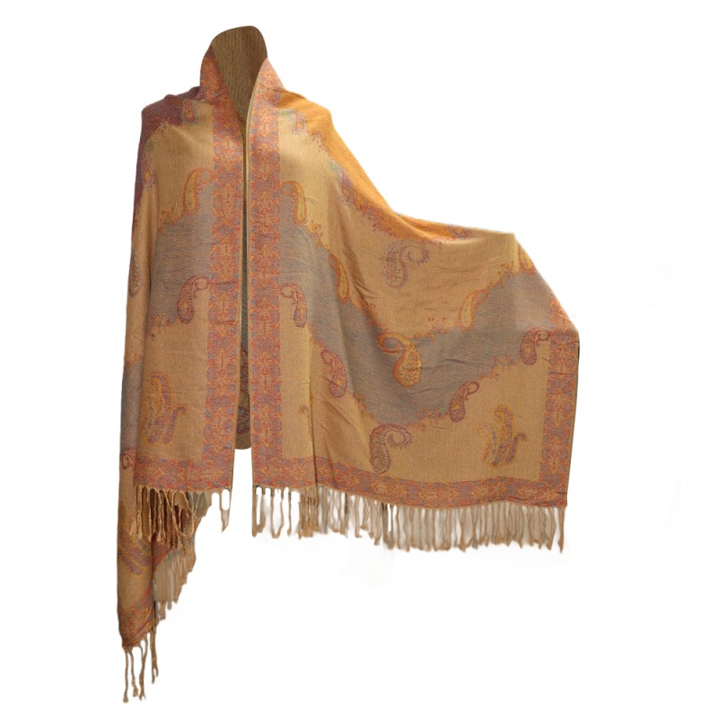 Pashmina Shawl Factory - Big Paisley Wrap Elegant