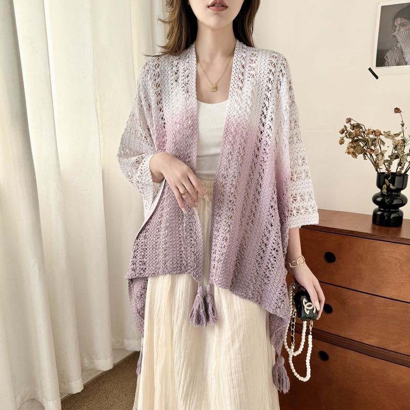 Fashion Shawl Supplier - Custom Hollow Knitted Wrap