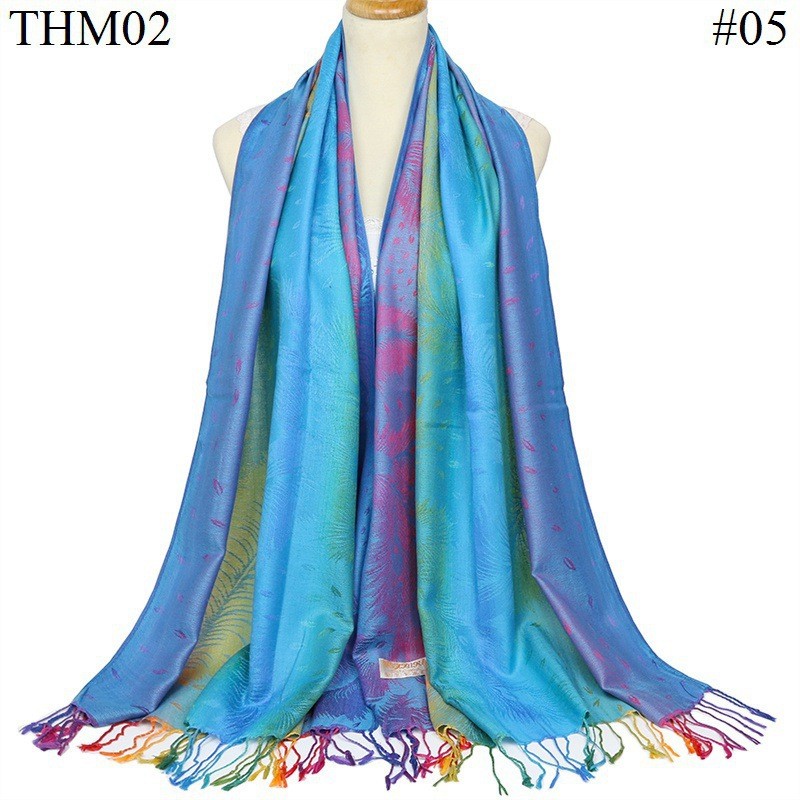 Rainbow Scarf Manufacturer - Hot Selling Polyester Jacquard