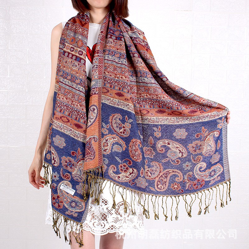 Pashmina Shawl Factory - Custom Design Jacquard Tassel