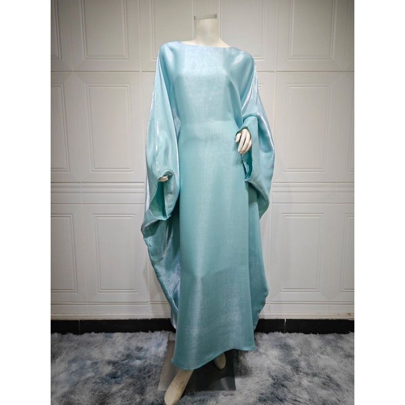 Islamic Kaftan Supplier - Plain Color Shiny Glitter