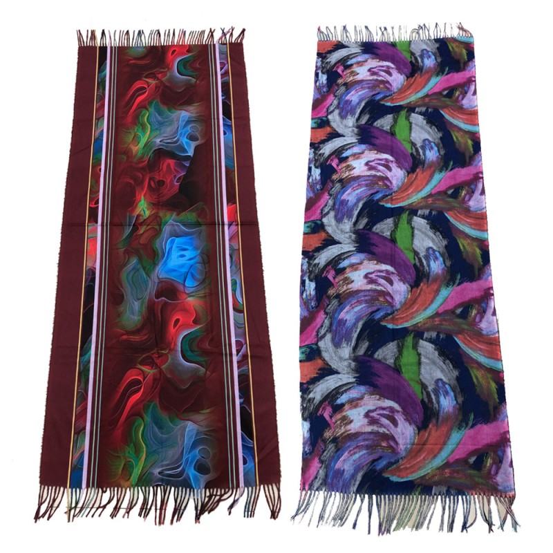 Digital Scarf Supplier - Custom Double Side Long Tassels