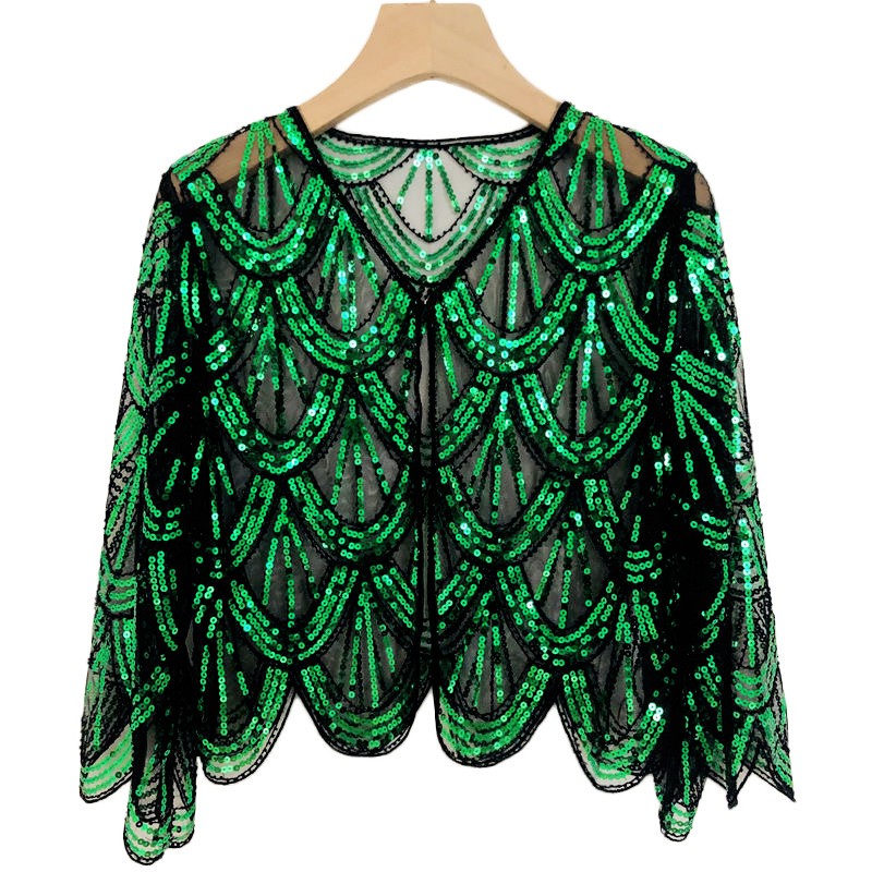 Bolero Shawl Manufacturer - Women's 3/4 Sleeve Sequin