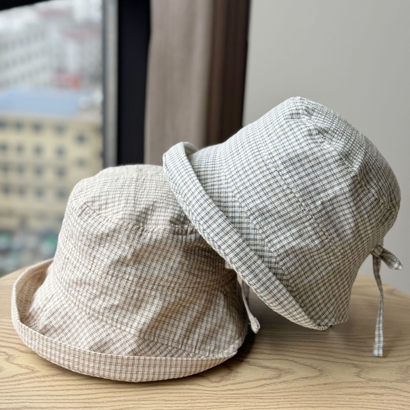 Fisherman Hat Factory - Korean-Style Plaid Summer