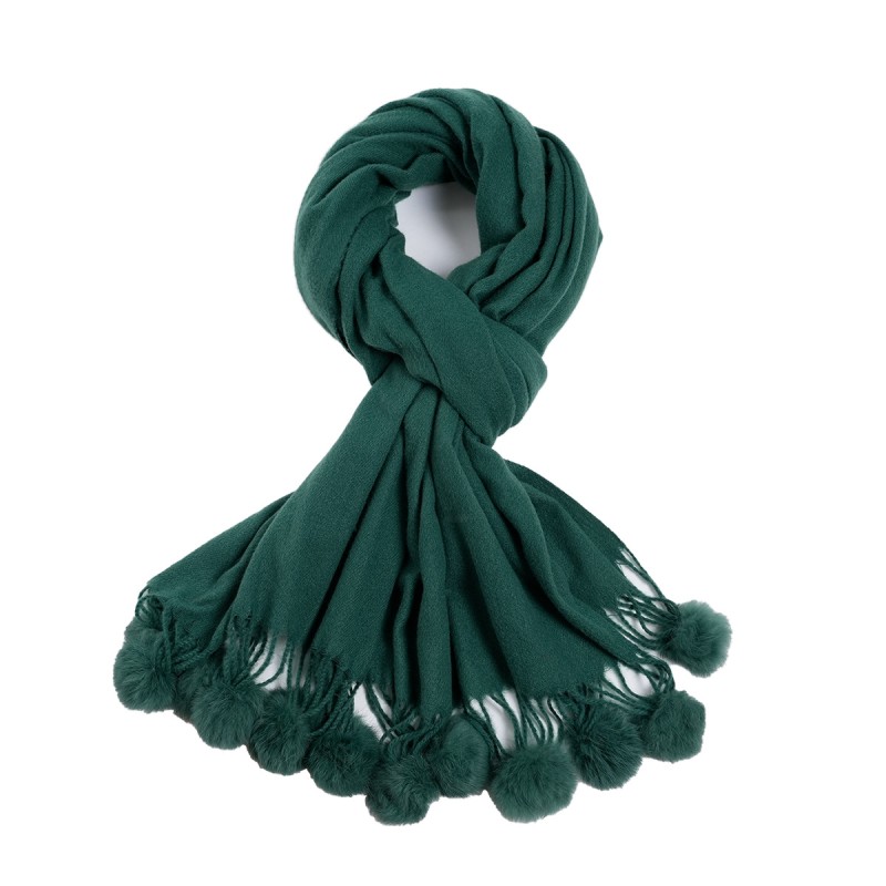 Pom Pom Scarf Factory - Winter Pashmina Hijab Thickened