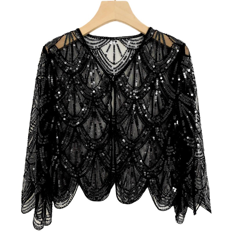 Bolero Shawl Manufacturer - Women's 3/4 Sleeve Sequin