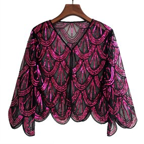 Bolero Shawl Manufacturer - Women's 3/4 Sleeve Sequin