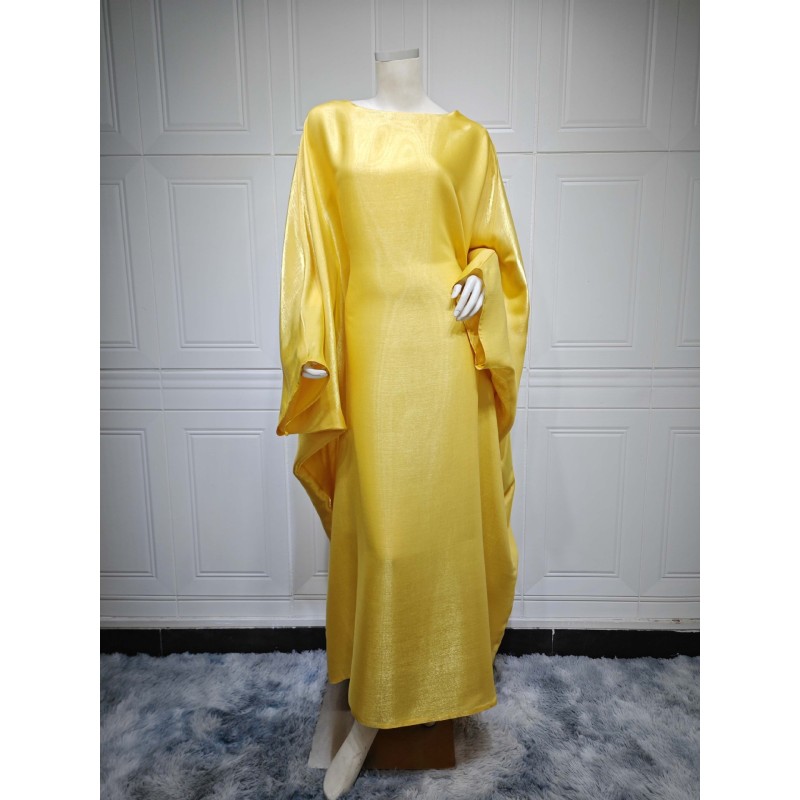 Islamic Kaftan Supplier - Plain Color Shiny Glitter