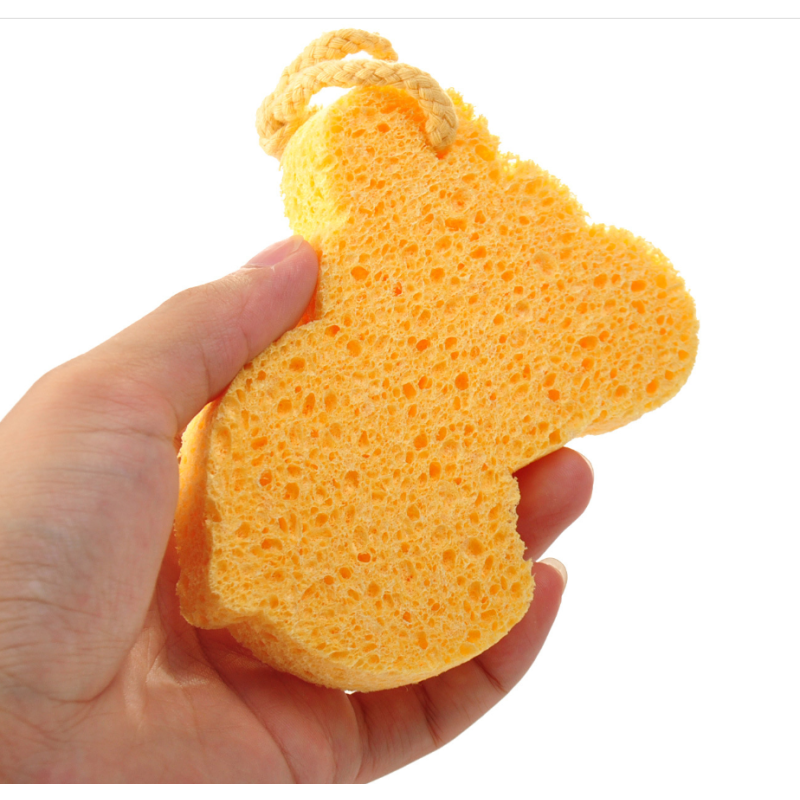 Natural Material Bath Sponge Sponge Lovely Customized Cartoon Shape Cellulose Mesh Bath Sponge