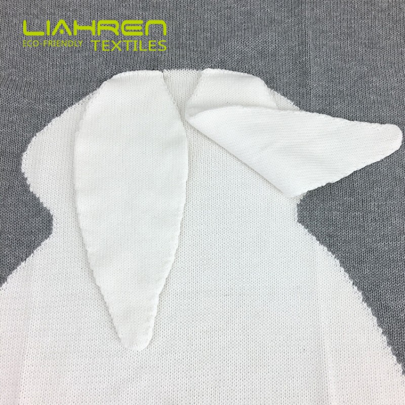 High Quality Wholesale Soft Touch Luxury Knitted Custom Bed Blanket Super Comfortable Cotton Blanket All Season