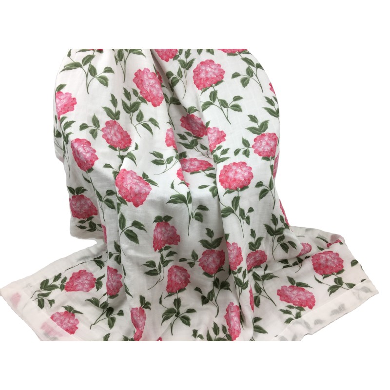 Thick 6 Layers Swaddle Blanket Print Large Size 120*120cm 70% Organic Bamboo 30%cotton  Muslin Swaddle Blanket