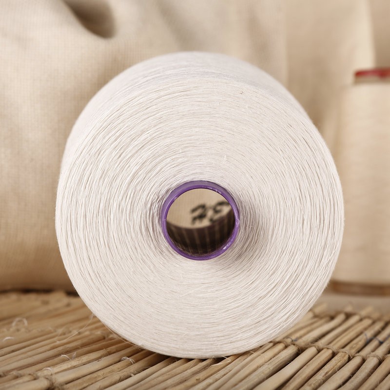 100% Hemp Long Fiber Wet Spun Yarn Nm7/1- Nm36/1 for Knitting & Woven Fabrics Anti-Static and Recycled Hemp Yarns