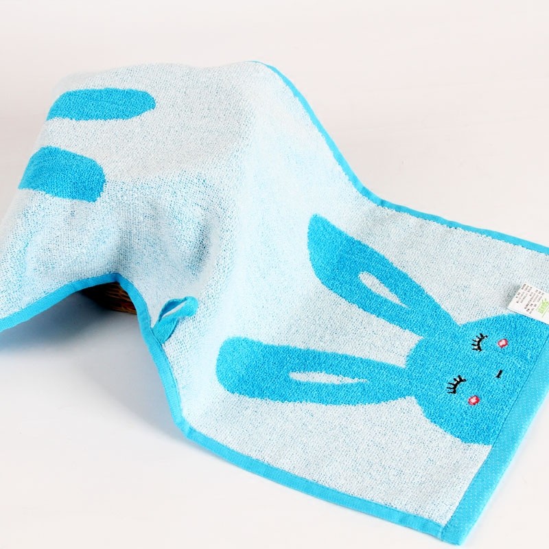 High Quality Yarn Dyed Jacquard Super Soft Cute Cartoon Design Bamboo Towels for Baby Kids Bathroom Washcloths Facial Towels Set